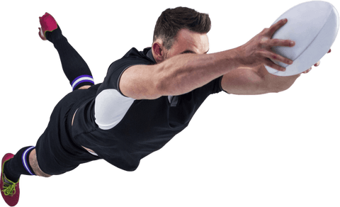 transparent background rugby player scoring try airborne - Download Free Stock Videos Pikwizard.com