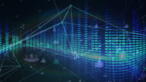 Futuristic Data Network and Digital Connections Concept
