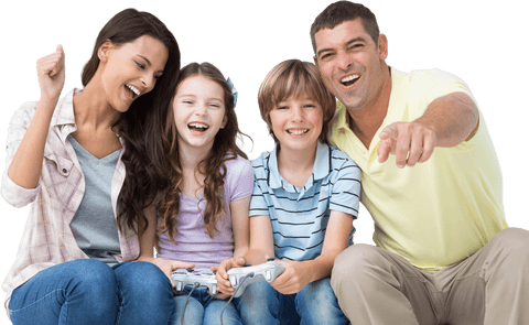 transparent joyful family gaming together on floor - Download Free Stock Videos Pikwizard.com