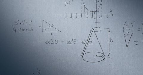 Mathematical Equations and Diagrams on White Background - Download Free Stock Images Pikwizard.com