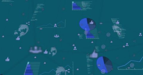Network of Digital Icons with Data Processing Graphics - Download Free Stock Images Pikwizard.com