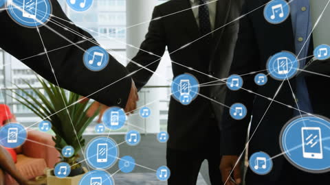 Digital Network Connections Amid Business Interaction Abstract Concept