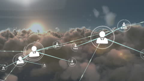 Digital Networking Icons in Cloudscape