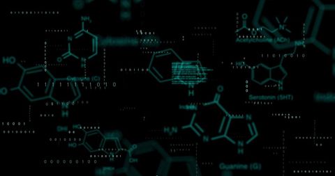 futuristic biochemical compounds and numerical codes interface - Download Free Stock Images Pikwizard.com