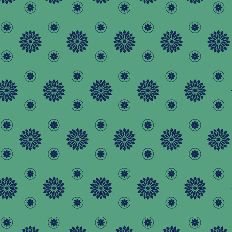 Floral Pattern featuring Blue Flowers on Green Transparent Background - Download Free Stock Videos Pikwizard.com
