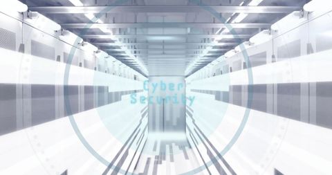 Futuristic Server Room with Cybersecurity Concept - Download Free Stock Images Pikwizard.com