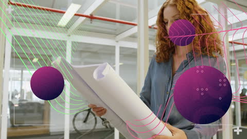 Business Colleagues Engaging with Digital Technology Overlay