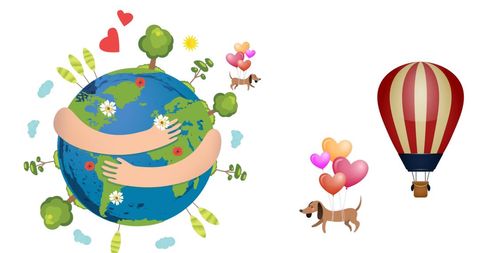 Earth Embraced with Travel and Companionship Icons - Download Free Stock Images Pikwizard.com