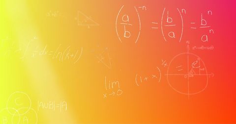 Colorful Mathematical Equations on Vivid Gradient Background - Download Free Stock Images Pikwizard.com