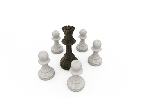 transparent chess strategy concept with queen and pawns - Download Free Stock Videos Pikwizard.com
