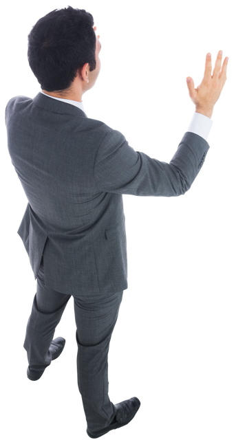 Businessman in Suit Gesturing on Transparent Background - Download Free Stock Videos Pikwizard.com