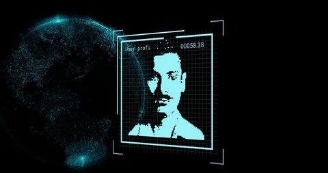 Digital User Profile with Data Processing Overlay - Download Free Stock Images Pikwizard.com
