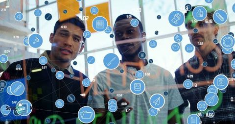 Diverse Team Analyzing Digital Interface and Networking Connections - Download Free Stock Images Pikwizard.com