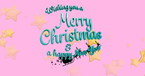Festive Christmas and New Year Greetings with Smooth Typography