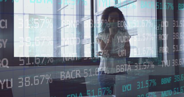 Businesswoman Analyzing Stock Market Data in Office - Download Free Stock Images Pikwizard.com