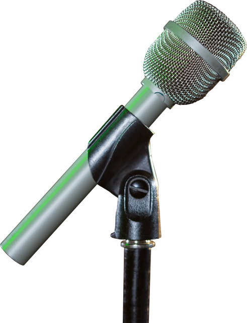 Stage Microphone on Stand Isolated on Transparent Background for Entertainment and Music - Download Free Stock Videos Pikwizard.com