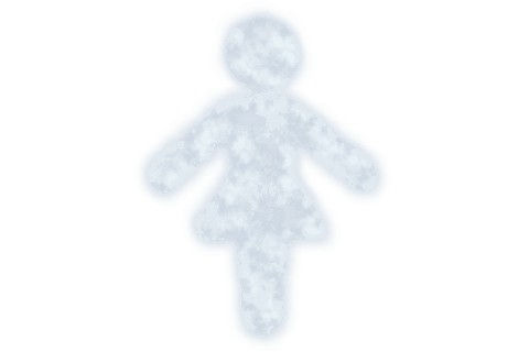 Blurred Female Silhouette on Transparent Background