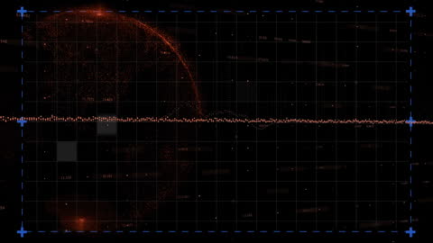 Futuristic Data Visualization Animations on Black Screen