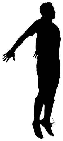 transparent silhouette rugby player jumping action - Download Free Stock Videos Pikwizard.com