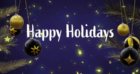 Festive Digital Decoration with Holiday Message