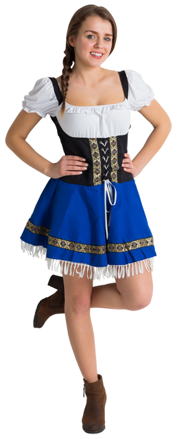 Smiling European Woman Wearing Traditional German Dress, Transparent Background - Download Free Stock Videos Pikwizard.com