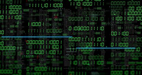 Binary Code Overlay on Digital Interface Background - Download Free Stock Images Pikwizard.com