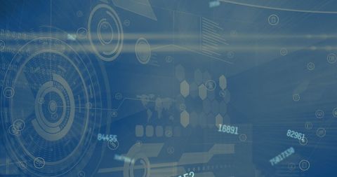 Futuristic Technology Elements on Digital Interface Background - Download Free Stock Images Pikwizard.com