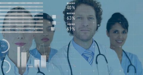 Medical Team Analyzing Digital Healthcare Data