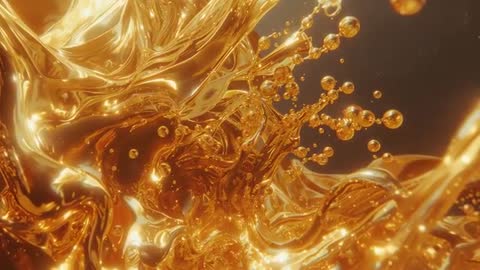 Mesmerizing Gold Liquid in Motion Creating Stunning Visual Display