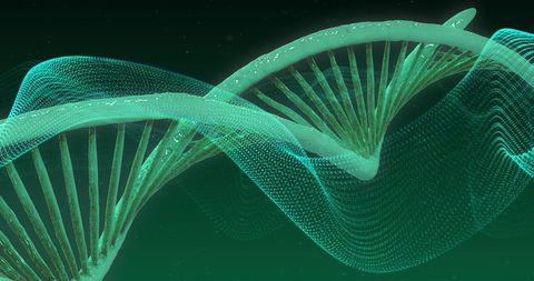 Futuristic DNA Strand with Binary Code Overlay - Download Free Stock Images Pikwizard.com