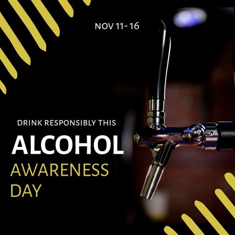 alcohol awareness day promotion with beer spigot focus - Download Free Stock Templates Pikwizard.com