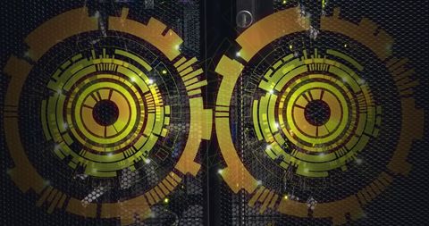 Dual Spinning Scanners in Advanced Server Room Zip - Download Free Stock Images Pikwizard.com