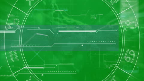 Digital Horoscope Interface Technology Concept Animation
