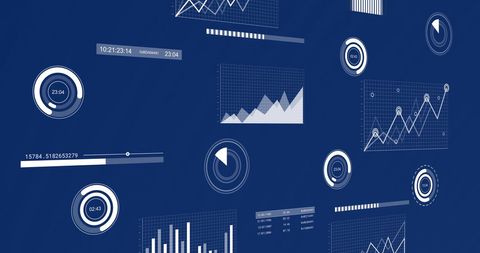 Digital Data Visualization with Virtual Dashboard Indicators - Download Free Stock Images Pikwizard.com