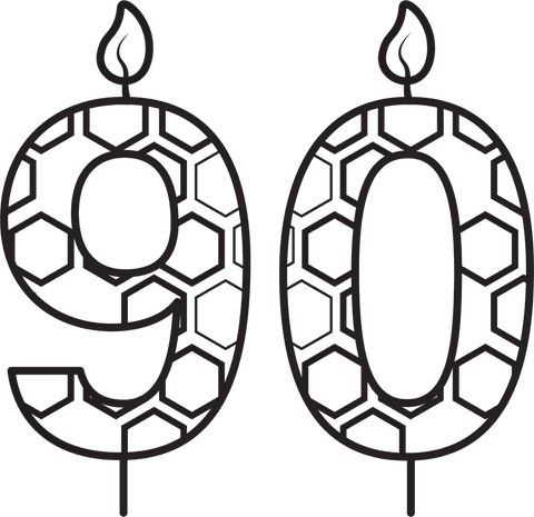 transparent 90th birthday candle with pattern for celebration - Download Free Stock Videos Pikwizard.com