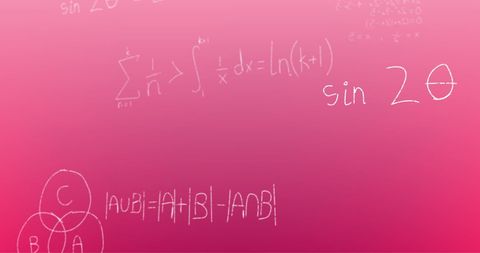 Mathematical Formulas on Pink Background Wallpaper - Download Free Stock Images Pikwizard.com