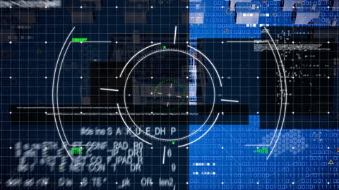 High Tech Data Interface Over Residential Area