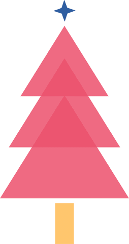 minimalist pink tree with star on transparent background - Download Free Stock Videos Pikwizard.com