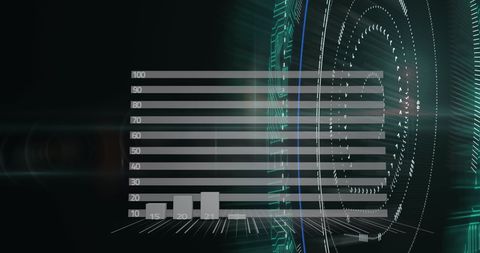 Futuristic Data Visualization with Green Light Trails - Download Free Stock Images Pikwizard.com