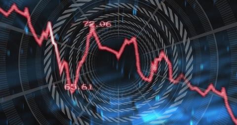 Digital Data Wave Over Circular Geometric Pattern - Download Free Stock Images Pikwizard.com