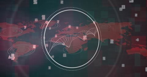 Digital DNA Data Exchange Across Global Map in Futuristic Concept - Download Free Stock Images Pikwizard.com