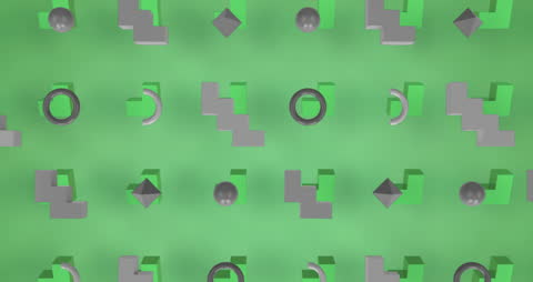 Abstract Background with Metallic and Geometric Shapes