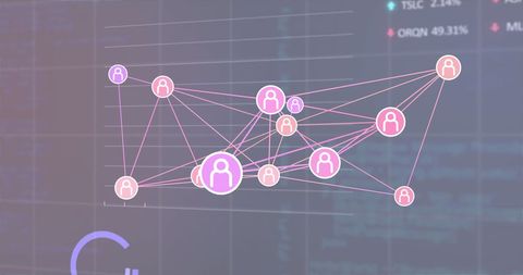 Interconnected Network with Statistical Data - Download Free Stock Images Pikwizard.com