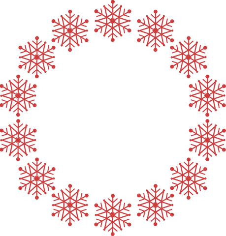 Transparent Circle with Red Snowflakes and Copy Space - Download Free Stock Videos Pikwizard.com