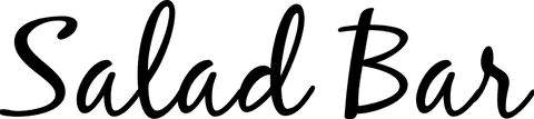 Salad bar illustration text on transparent background