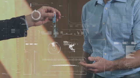 Digital Data Overlay Concept on Business Deal