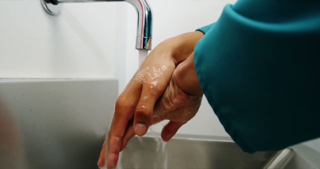 Close-up of Person Washing Hands Under Running Water - Download Free Stock Images Pikwizard.com