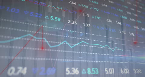 Dynamic Financial Chart Overlay on Modern Cityscape