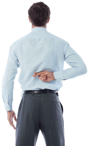 businessman crossing fingers behind back on transparent background - Download Free Stock Videos Pikwizard.com