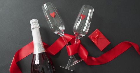 Romantic Celebration with Champagne and Gift Display